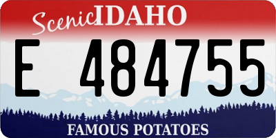 ID license plate E484755