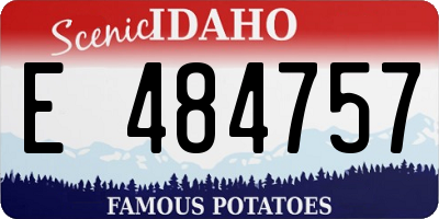 ID license plate E484757