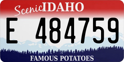 ID license plate E484759