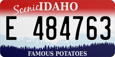 ID license plate E484763