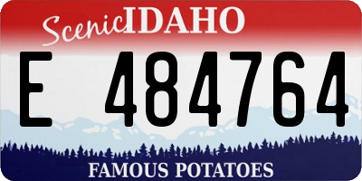 ID license plate E484764