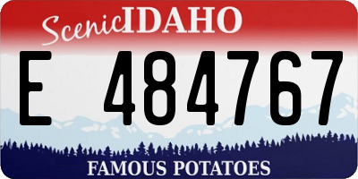 ID license plate E484767