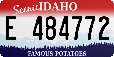 ID license plate E484772