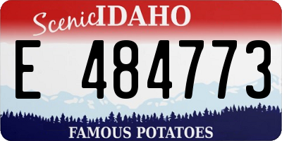 ID license plate E484773