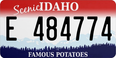 ID license plate E484774