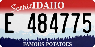 ID license plate E484775