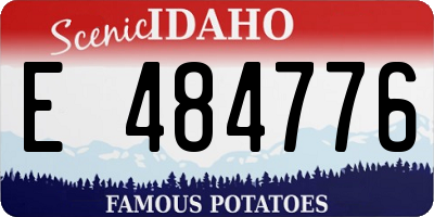 ID license plate E484776