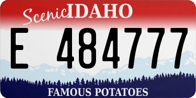 ID license plate E484777