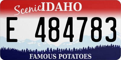 ID license plate E484783