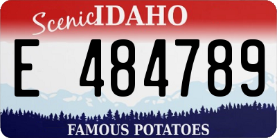 ID license plate E484789