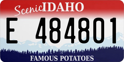 ID license plate E484801