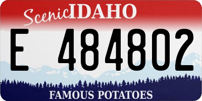 ID license plate E484802