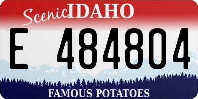 ID license plate E484804