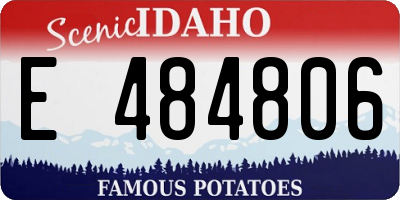 ID license plate E484806