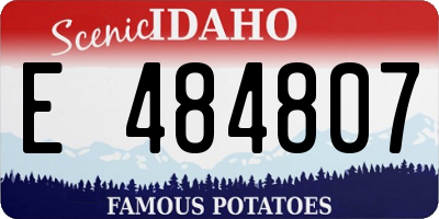 ID license plate E484807