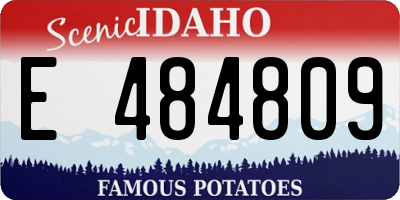 ID license plate E484809