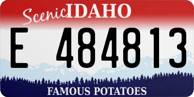 ID license plate E484813