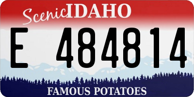 ID license plate E484814