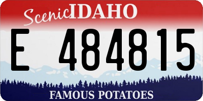 ID license plate E484815