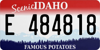 ID license plate E484818