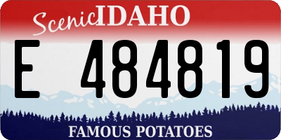 ID license plate E484819