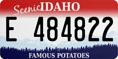 ID license plate E484822