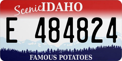 ID license plate E484824