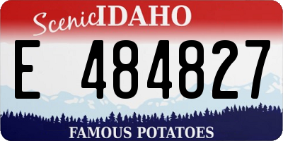 ID license plate E484827