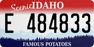 ID license plate E484833