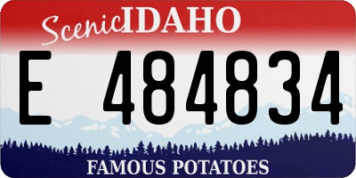ID license plate E484834