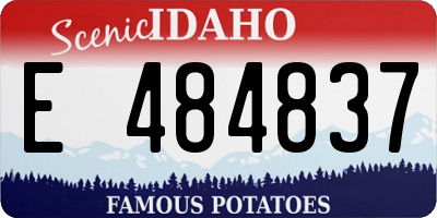 ID license plate E484837