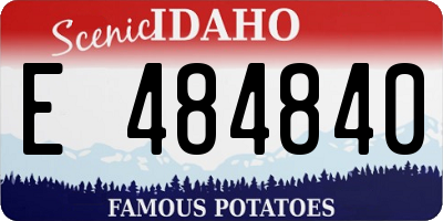 ID license plate E484840