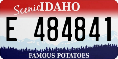 ID license plate E484841