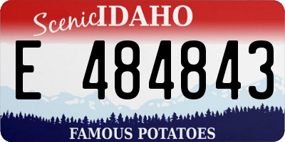 ID license plate E484843