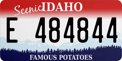ID license plate E484844
