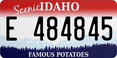 ID license plate E484845
