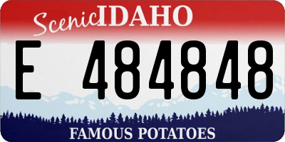ID license plate E484848