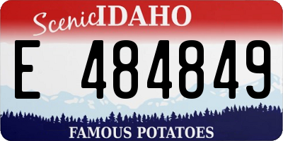ID license plate E484849