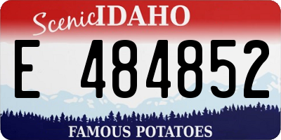 ID license plate E484852