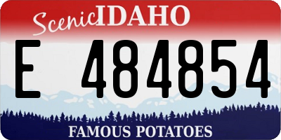 ID license plate E484854