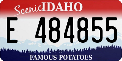 ID license plate E484855