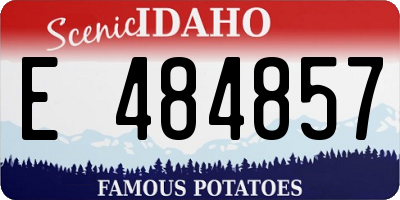 ID license plate E484857