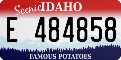 ID license plate E484858