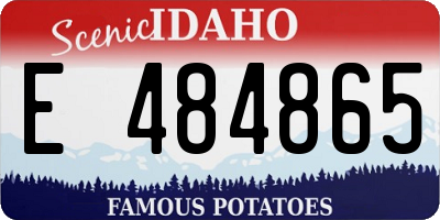ID license plate E484865