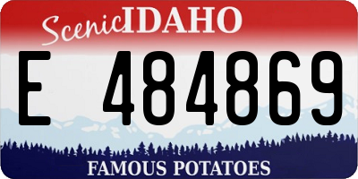 ID license plate E484869