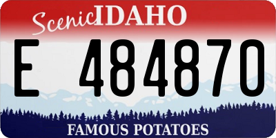 ID license plate E484870