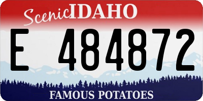 ID license plate E484872