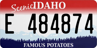 ID license plate E484874