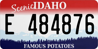 ID license plate E484876
