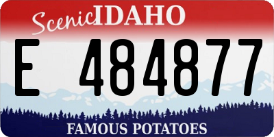 ID license plate E484877